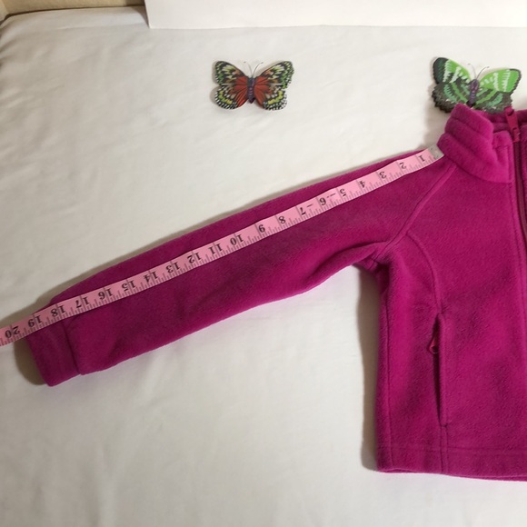 Columbia Girls Fleece Jacket, XXS, (4-5), Hot Pink, pre-owned, pet/smoke free - Picture 11 of 11